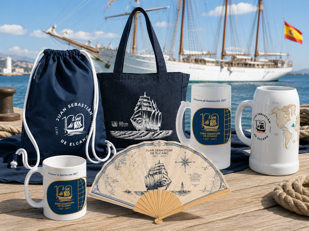 Familia de Merchandising del Centenario de Elcano