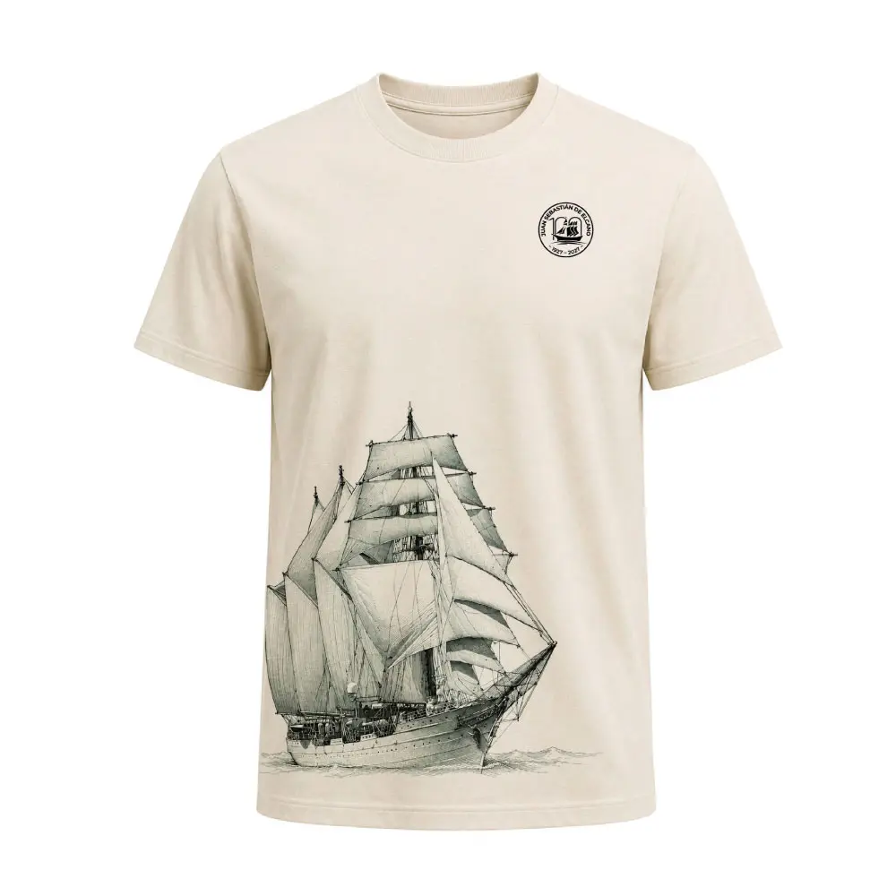 Camiseta-color-crudo-Buque-Escuela-Elcano CENTENARIO.webp