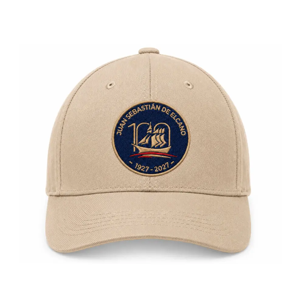 Gorra-Beige-Emblema-Circular-Centenario-J.S.-de-Elcano-12.webp