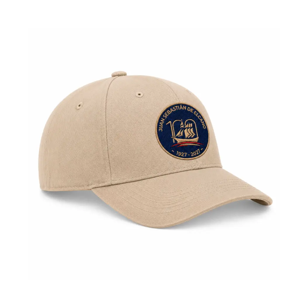 Gorra-Beige-Emblema-Circular-Centenario-J.S.-de-Elcano-13.webp