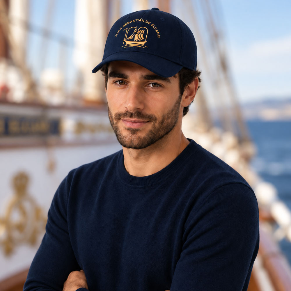Gorra Marino Logo Frontal Centenario Buque Escuela Elcano