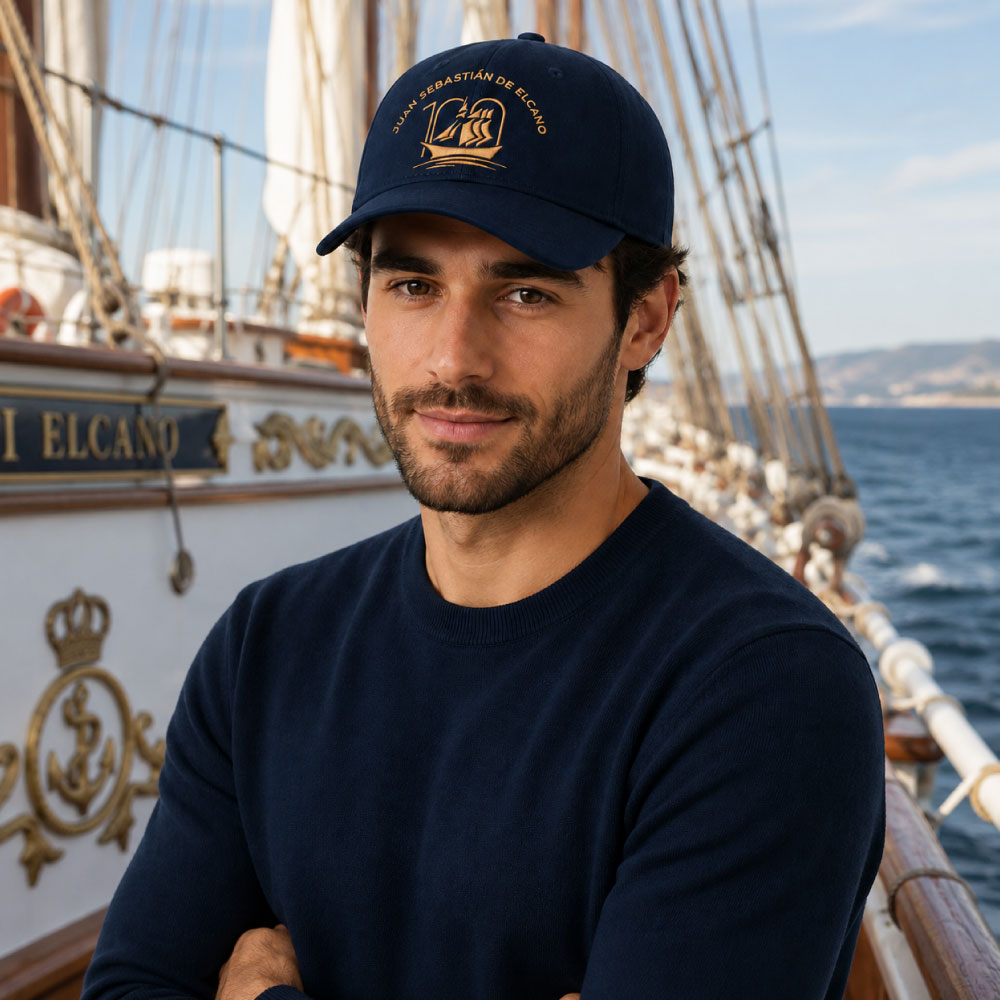 Gorra Marino Logo Frontal Centenario Buque Escuela Elcano