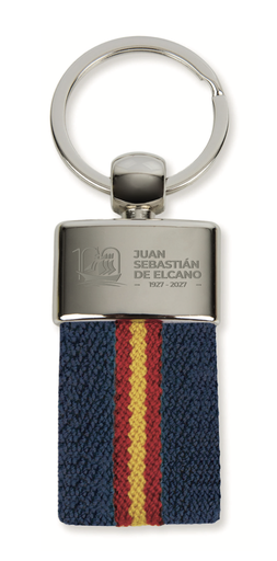 [CJSE110] Llavero bandera España Centenario Juan Sebastián de Elcano
