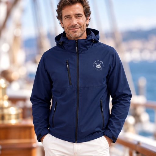 [CJSE187] Chaqueta Softshell Marino Centenario Elcano