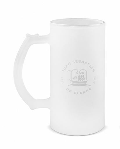 [CJSE157] Jarra de Cerveza de Cristal Láser Centenario J.S. de Elcano